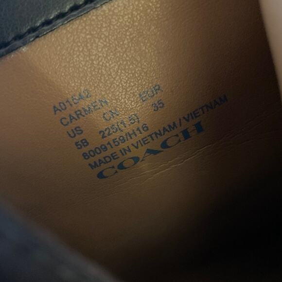 COACH Carmen Booties Two Tone Taupe Brown Leather Suede 5B USED Ankle Side Zip - Picture 14 of 16